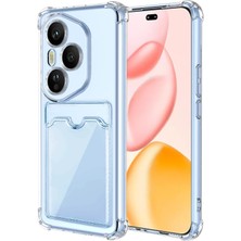 Caseonn Honor 400 Pro Kılıf Airbag Kristal Kartlık Bölmeli Silikon Kapak Şeffaf