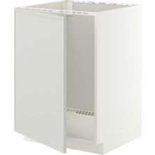 Hobiurun Eviye Dolabı , Aspudden Açık Gri, 60X60 Cm, 1 Kapaklı