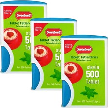 Stevia Tablet Tatlandırıcı 500 Tablet x 3 Adet Sıfır Kalori