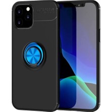Esranın Dünyası Newface Apple Iphone 12 Kılıf Range Yüzüklü Silikon - Siyah-Mavi