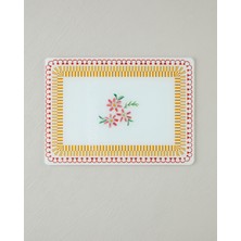 English Home Red Flowers Cam Kesme Tahtası 20X30 cm Kırmızı-Turuncu