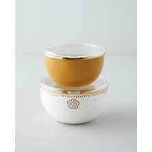 English Home Nostalgic Serenity Emaye 2'li Saklama Kabı 0,75 x 1,20 L Kırmızı