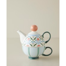 English Home Nostalgic Whispers New Bone China Demlik Seti 380 – 260 ml Pembe - Yeşil