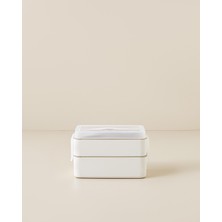 English Home Collotte 4 Parça Lunch Box Saklama Kabı 10,5X17 cm Krem