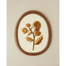 English Home Polin Polyresin Duvar Aksesuarı 20X25 cm Kahve – Gold