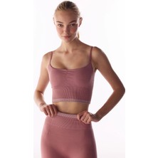Penti Pembe Çizgili Dikişsiz Seamless Spor Sütyeni