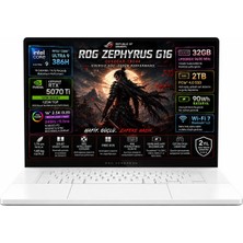Asus Rog Zephyrus G16 GU606AR-TB044-GAMING Intel Core Ultra 9 386H 32GB 2TB SSD RTX 5070 TI 12GB 16" 2.5K (2560 x 1600) WQXGA 240Hz 125W OLED ROG Nebula Freedos Taşınabilir Bilgisayar