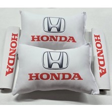 Şimika Honda Beyaz Ikili Yastık ve Kemer Kılıfı Seti