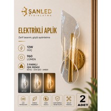 ŞANLED Dekoratif 12W Iç Mekan Bronz Kasa 3 Renkli Işık Modern Duvar Aplik Elektrikli