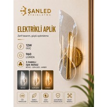 ŞANLED Dekoratif 12W Iç Mekan Bronz Kasa 3 Renkli Işık Modern Duvar Aplik Elektrikli