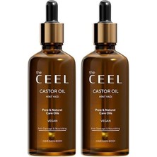 Saf Hint Yağı 2X50 ml - Soğuk Sıkım Castor Oil, Saç, Kaş, Kirpik ve Cilt Bakımı Için Neml