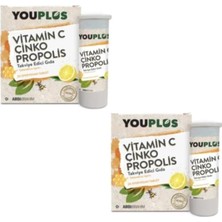 Vitamin C Çinko Propolis 20 Efervesan Tablet 2'li Avantaj Paket