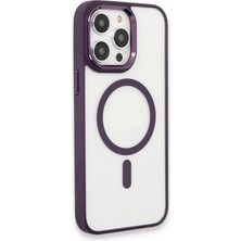 Marsilyan™- Apple Iphone 15 Pro Max Kılıf Room Magneticsafe Silikon - Derin Mor