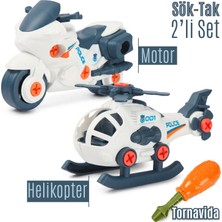 SmartFox Sök Tak 2'li Polis Oyuncak Seti Motor ve Helikopter Seti