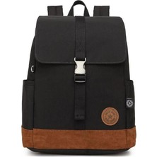 Smart Bags Süet Tabanlı Kumaş Kadın Sırt Çantası 3092 Siyah