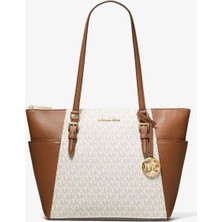 Michael Kors Monogram Bej/taba Kadın Omuz Çantası 35T0GCFT3B