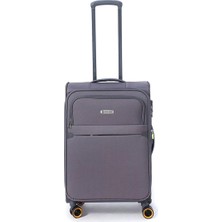 Pierre Cardin Ultra Light Hafif Lüx Kumaş Orta Boy Valiz Antrasit 04PC6000
