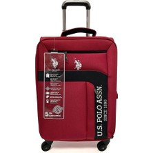 U.S. Polo Assn. Orta Boy Kumaş Valiz Bordo 21282