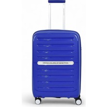 Benetton Orta Boy %100 Polipropilen Valiz Mavi Bnt1000