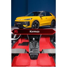 Volkswagen Vw T-Roc 2026+ Kırmızı Renk 8d Diamond Premium Kaymaz Deri Oto Paspas