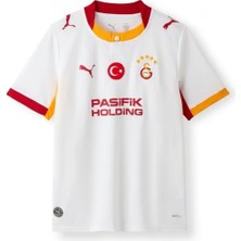 GS Unisex Futbol Taraftar Forması Beyaz Deplasman Kısa Kollu Halı Saha Maç Tribün 78500202