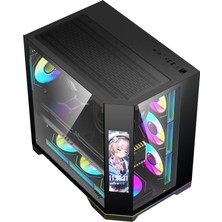 Aigo Aıgo FT418 Ultra  Siyah 7x L17 Argb Fanlı 850W 80+ Bronze Gen5 LCD Mid Tower Kasa