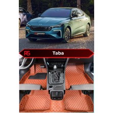 Togg T10F Taba Renk 8d Diamond Premium Havuzlu Deri Oto Paspas