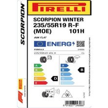 Pirelli 235/55 R19 101H Scorpion Winter Rft Moe Oto Kış Lastiği (Üretim: 2026)