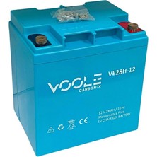 VOOLE 12V 28 AH ENGELLİ ARAÇ AKÜSÜ JEL CARBON-X EV CHAIR GEL BATTERY (166*126*175) (7,7 KG) DİKEY