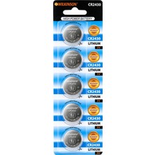 CHILLTECH Wilkinson CR2430 3V Lityum Düğme Pil 5’li Blister - Uzun Ömürlü Yüksek Performans