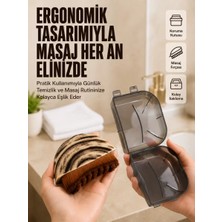 Sh Ticaret Masaj Fırçası Ahşap Desenli Yumuşak Kıllı Vücut Temizleme Banyo Fırçası