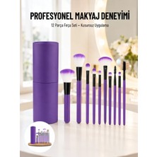 Sh Ticaret 12 Parça Makyaj Fırçası Yumuşak Kıllı Profesyonel Fırça Seti Yüksek Kaliteli Pürüzsüz