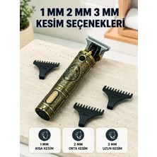 Sh Ticaret Profesyonel Saç Sakal Tıraş Makinesi 1500 Mah Bataryalı 1 2 3 mm Taraklı