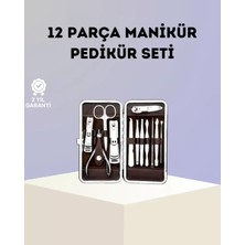 Sh Ticaret Paslanmaz Çelik Çok Fonksiyonlu 12 Manikür Seti