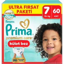 Prima Premiumcare  Külot Bez Ultra Fırsat Paketi 7 Beden 60 Adet
