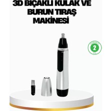 Sh Ticaret 3D Bıçaklı Burun Kulak Tıraş Makinesi Pil Ile Çalışan Taşınabilir Model