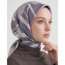 Bushu Çiçek Desenli Twill Eşarp