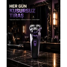 Sh Ticaret Kompakt Şarjlı Saç Sakal Tıraş Makinesi Kuru Kullanım Özellikli