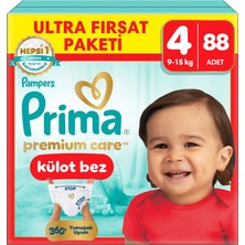 Prima Premiumcare Külot Bez Ultra Fırsat Paketi 4 Beden 88 Adet