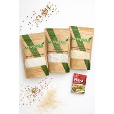 Aktarloji 4'lü Glutensiz Un Seti | 500 gr Sorgum Unu + 500 gr Çiğ Karabuğday Unu ( Greçka ) + 25 gr Karnıyarık Tohumu Tozu + Kuru Maya