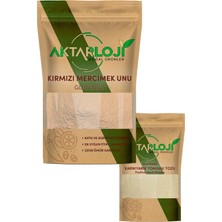 Aktarloji Glutensiz 3'lü Mercimek Ekmeği Seti | 1 kg Kırmızı Mercimek Unu + 50 gr Karnıyarık Tohumu Tozu + Kuru Maya