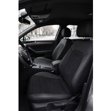 Panda Kılıf Panda Volkswagen Passat B8 Comfortline 2015 - 2023 Uyumlu Araca Özel Taytüyü Oto Koltuk Kılıfı - Siyah - Siyah