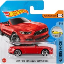 Hot Wheels - 2015 Ford Mustang Gt Convertible - 2017 - Red - DTW81 (1/64)