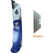 Plastik Halıcı Maket Bıçağı Katlanır Yedekli