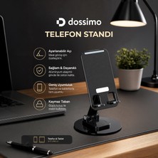 Dossimo Katlanabilir 360 Dönebilen Ayarlanabilir Telefon Tutucu Masa Üstü Stand