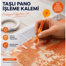 İğne İzi Ruletli Taş Işleme Kalemi Seti 7 Farklı Değiştirilebilir Uçlu Taş Işleme Kalemi+Mum Hediyeli Diamond Painting Düzeltme Kalemi Değiştirilebilir Uçlu