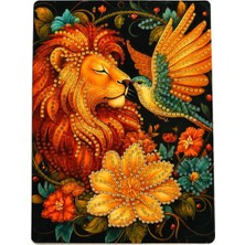 İğne İzi Hı Stone 5d Elmas Taş Işleme Kiti Tablo 15X20 Aslan