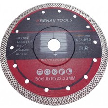 Benan Tools x Turbo Hassas Kesim Seramik Granit Porselen Kesici Elmas Testere (180 Mm)