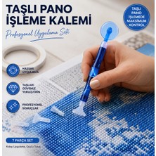 İğne İzi Ruletli Taş Işleme Kalemi Seti 7 Farklı Değiştirilebilir Uçlu Taş Işleme Kalemi+Mum Hediyeli Diamond Painting Düzeltme Kalemi Değiştirilebilir Uçlu