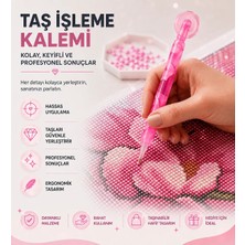 İğne İzi Ruletli Taş Işleme Kalemi Seti 7 Farklı Değiştirilebilir Uçlu Taş Işleme Kalemi+Mum Hediyeli Diamond Painting Düzeltme Kalemi Değiştirilebilir Uçlu